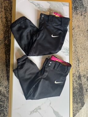 Nike Kids Black Softball Pants- 2 pair